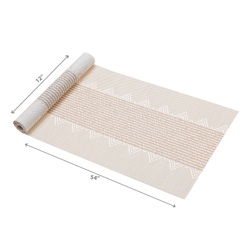 Maison Concepts Vinyl Table Runner 54" Diamond Band White - Set of 2