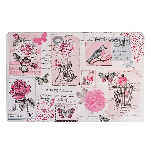 Maison Concepts Plastic Placemat Rosy Postcard - Set of 12