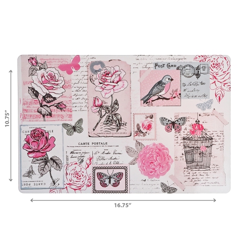 Maison Concepts Plastic Placemat Rosy Postcard - Set of 12