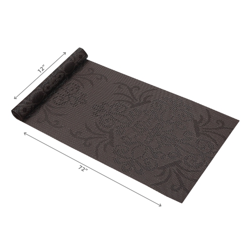 Maison Concepts Vinyl Table Runner 72" Damask Chocolate - Set of 2