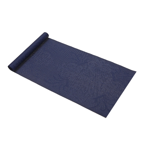 Image 1 de 3.. Maison Concepts Vinyl Table Runner 72" Damask Navy Blue - Ensemble De 2