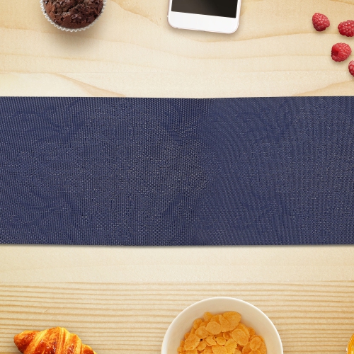 Maison Concepts Vinyl Table Runner 72" Damask Navy Blue - Set of 2