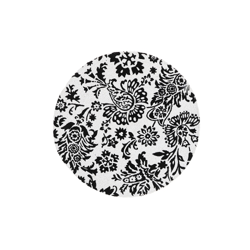 Maison Concepts Printed Round Cotton Rope Placemat Black Baroque - Set of 12