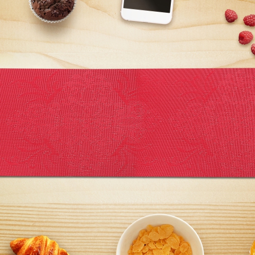 Maison Concepts Vinyl Table Runner 54" Damask Red - Set of 2