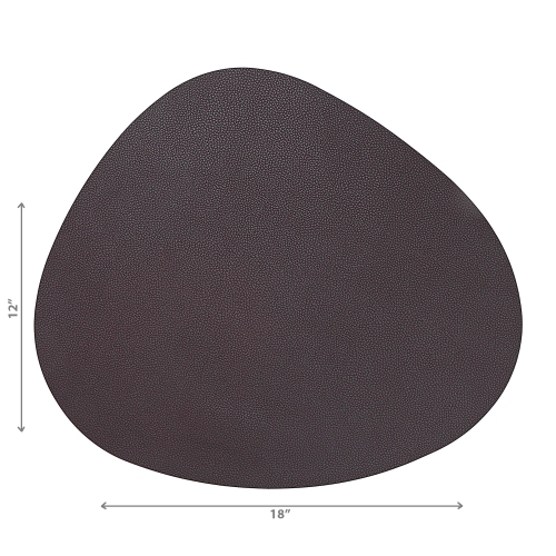 Maison Concepts Reversible Pleather Pebble Placemat Chocolate - Ensemble De 12