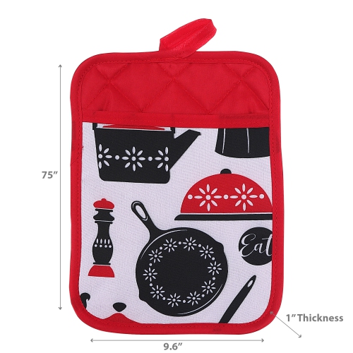Maison Concepts Pot Holder Avec Des Ustensiles De Cuisine De Poche - Ensemble De 6