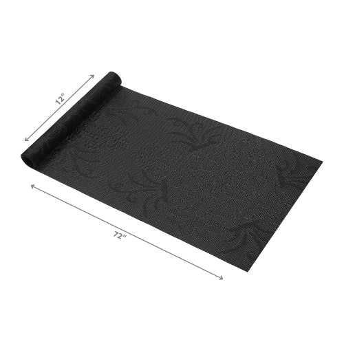 Maison Concepts Vinyl Table Runner 72" Damask Black - Ensemble De 2
