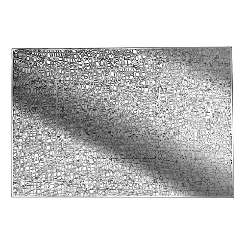 Maison Concepts Metallic Laser Cut Pvc Placemat Sisal Silver - Set of 12