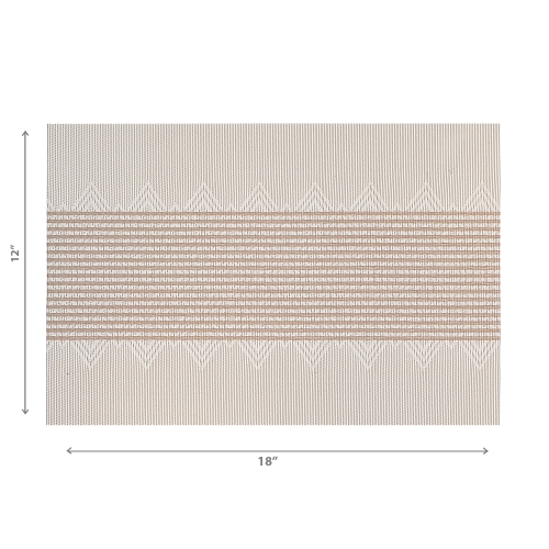 Maison Concepts Vinyl Placemat Diamond Band White - Ensemble De 12