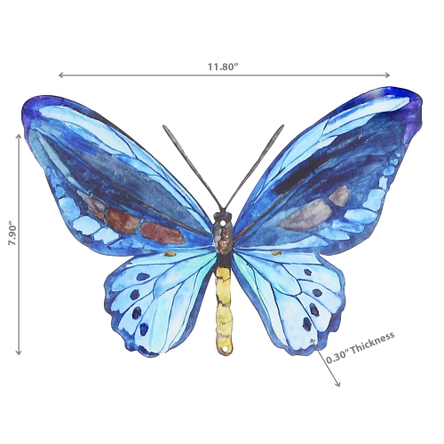Maison Concepts Metal Butterfly Wall Decor Blue