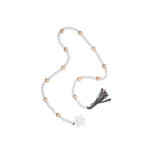 Maison Concepts 65" Dual Color Bead Garland With Tassel Daisy - Set of 2