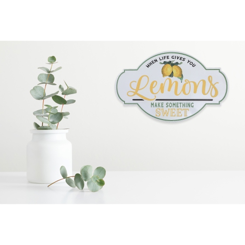 Maison Concepts Embossed Metal Sign When Life Gives You Lemons