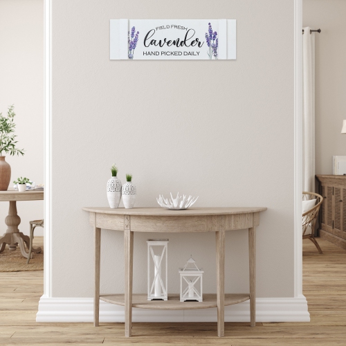 Maison Concepts Wooden Fence Sign Field Fresh Lavender