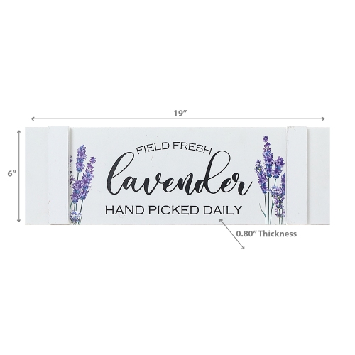 Maison Concepts Wooden Fence Sign Field Fresh Lavender