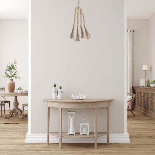 Maison Concepts 24" Quadruple Bead Garland Natural - Set of 2