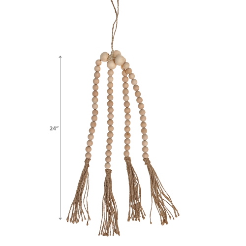 Maison Concepts 24" Quadruple Bead Garland Natural - Set of 2