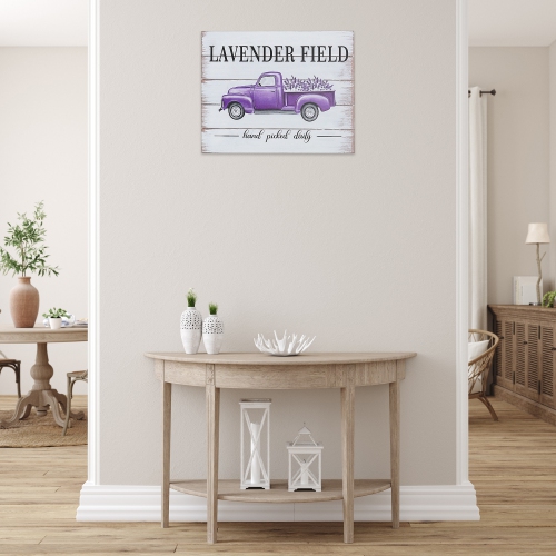 Maison Concepts Lavender Truck Wood Plaque