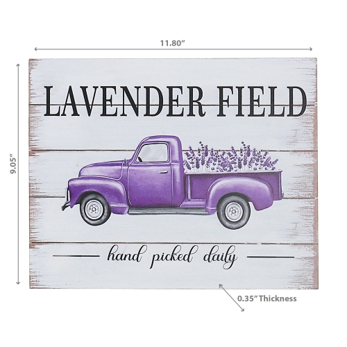 Maison Concepts Lavender Truck Wood Plaque