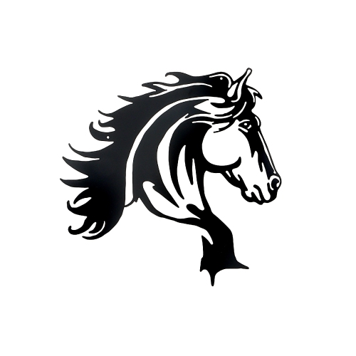 Maison Concepts Metal Black Wall Decor Horse Head
