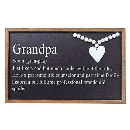 MAISON CONCEPTS  Framed Definition Of Grandpa Sign In Multicolor