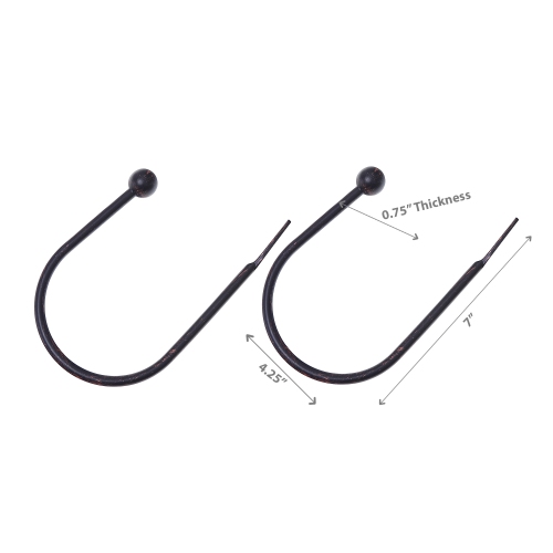 Maison Concepts Metal Curtain Holdback Set Sphere Black Copper