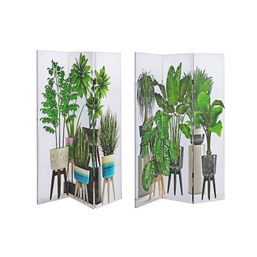 Maison Concepts Double Sided Canvas Screen Potted Plants