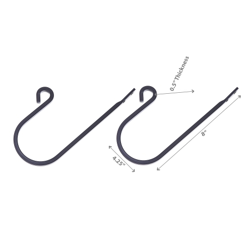 Maison Concepts Metal Curtain Holdback Set Curvy Black