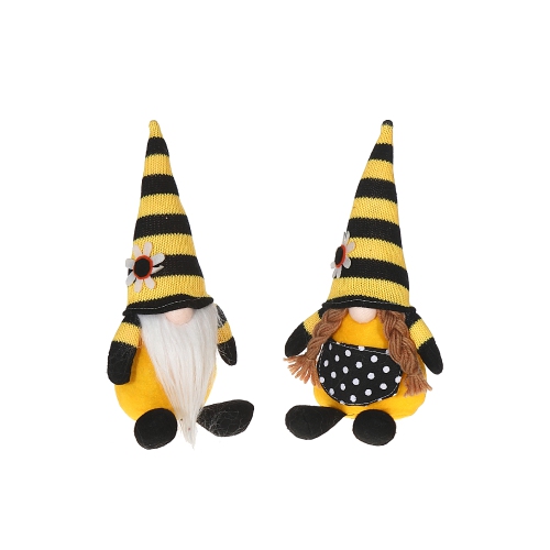 MAISON CONCEPTS  Honey Bee Gnome Plush Asstd - Set Of 2