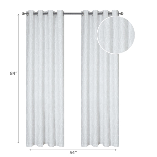 Maison Concepts Jacquard Panel W 8 Grom Tilde Gray 84" - Set of 2