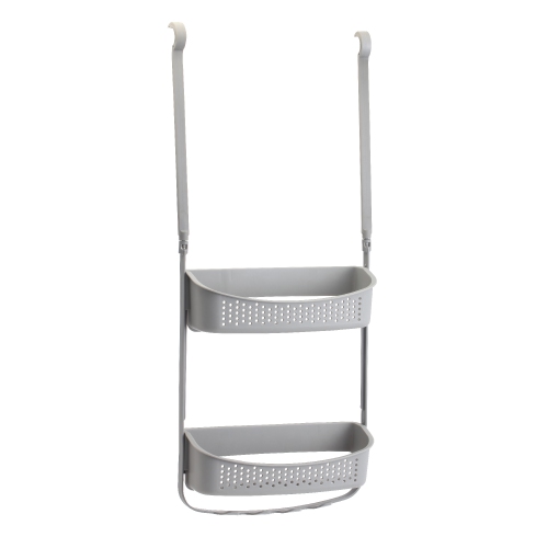 MAISON CONCEPTS  Over The Door 2 Tier Shower Caddy In Gray