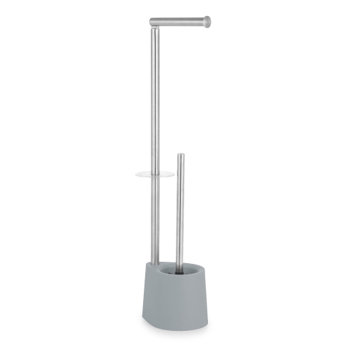Maison Concepts S/Steel Toilet Paper And Brush Holder Gray