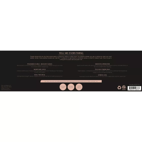 Kristin Ess Ceramic Curling Iron - 1" - Black