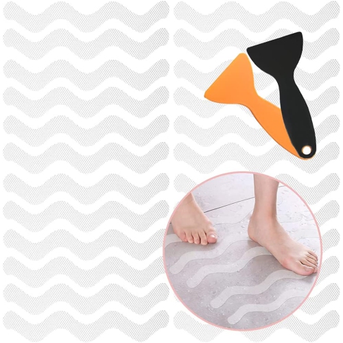 24 NonSlip Bathtub Stickers, Wavy NonSlip Stickers, Shower Stickers