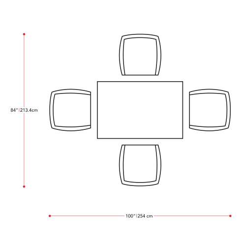 Corliving Parksville 5-Piece Wicker Patio Dining Set with Table, Chairs and Cushions, Outdoor Patio Furniture