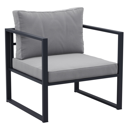 Ensemble de patio de 4 pièces Delia de CorLiving avec coussins, résistance aux intempéries, pour les petits espaces, balcon, jardin, cour arrière