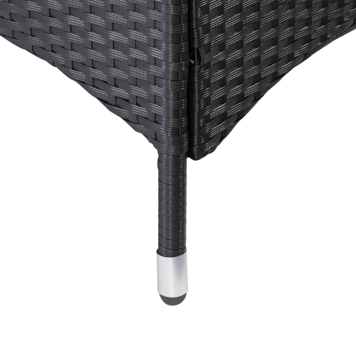 CorLiving Parksville 5-Piece Wicker Patio Dining Set with Table, Chairs and Cushions, Outdoor Patio Furniture