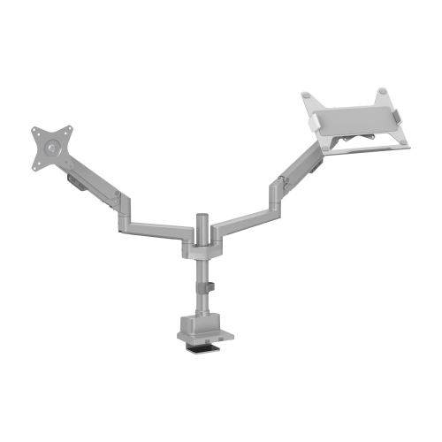 Amer Mounts – Support articulé pour moniteur et ordinateur portatif – supporte les moniteurs de 17 à 32 po et les portables de 11.6 à 17.3 po –