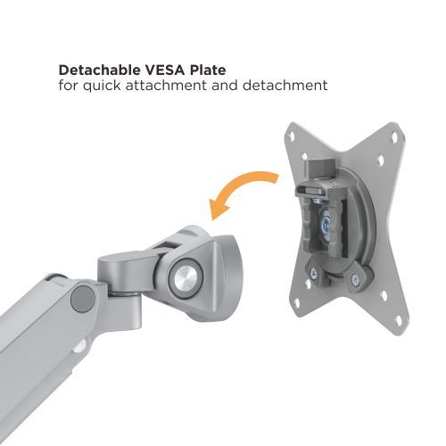 Amer Mounts - Articulating Monitor and Notebook Mount - Supports 17"-32" Monitors and 11.6"-17.3" laptops - HYDRA2GPT