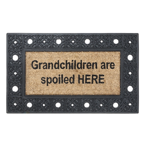 MAISON CONCEPTS  Rubber & Coir Mat Grandchildren Are Spoiled Here