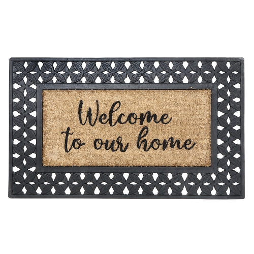 MAISON CONCEPTS  Rubber & Coir Mat Welcome to Our Home