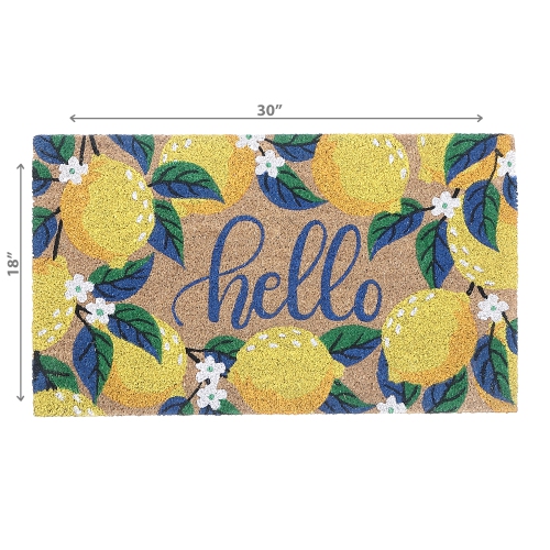 Maison Concepts Coir Door Mat Hello Lemon
