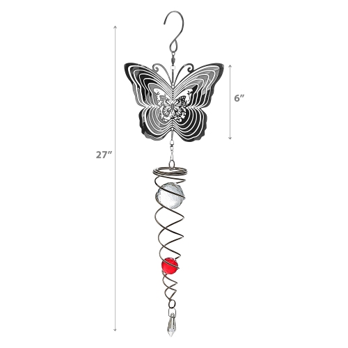 Maison Concepts 27" Wind Spinner And Sun Catcher Butterfly