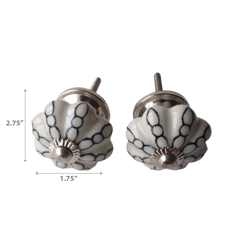 Maison Concepts Décorative En Céramique Bouton De 2 Chaîne - Ensemble De 3