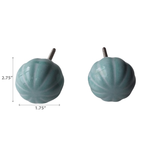 Maison Concepts Decorative Ceramic Knob Set Of 2 Teal - Set of 3
