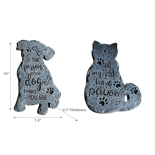 Maison Concepts Garden Pet Figurine Decor Asstd - Set of 2