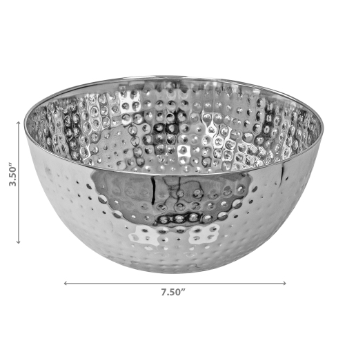 Maison Concepts Stainless Steel Hammered Salad Bowl 7.50" - Set of 2
