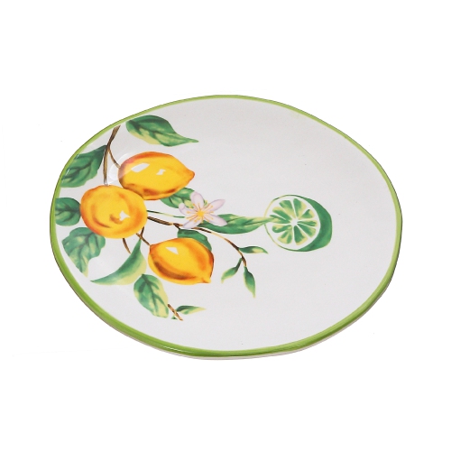 Maison Concepts Ceramic Lemon Round Plate 6.10" - Set of 2