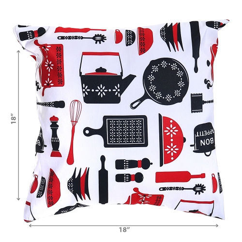 Maison Concepts Polyester Digital Print Cushion Kitchenware 18 X 18 - Set of 2
