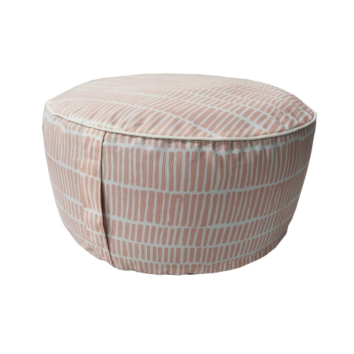 Maison Concepts Cross Stripes Outdoor Inflatable Pouf Peach
