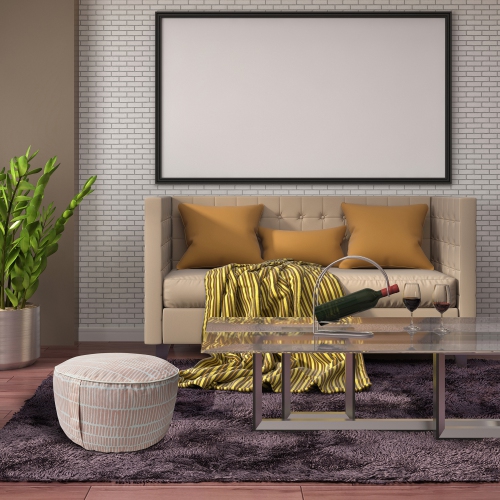 Maison Concepts Cross Stripes Outdoor Inflatable Pouf Peach